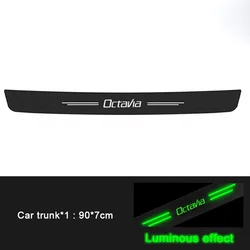 Luminous Car Door Sill Protector Sticker with Rear Trunk Bumper Guard - Anti - scratch Auto Decoration Strip (Trunk 1pc)