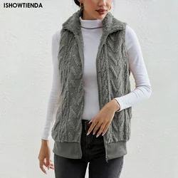 Solid Color Plush Vest Women Loose Cardigan Coat Autumn Winter Double-sided Fluffy Vest Women Sleeveless Jacket Жилетка Женская