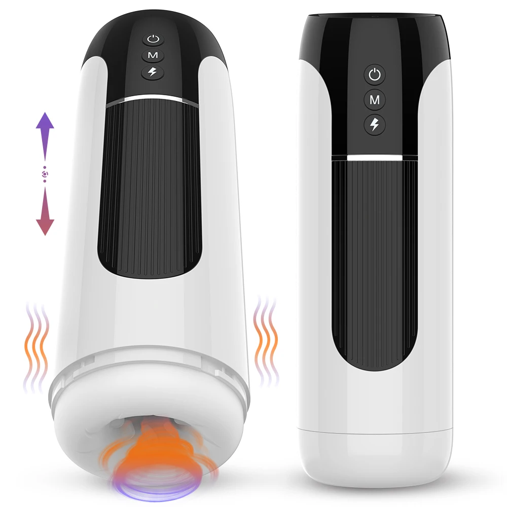 Electric Wearable Telescopic Masturbator Cup For Men Vibration_voghion.com