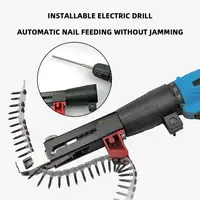 Automatic Chain Nail Gun Adapter Electric Screw Gun Rechargeable Self Tapping Screwdriver For Electric Drill Woodworking Tools 2