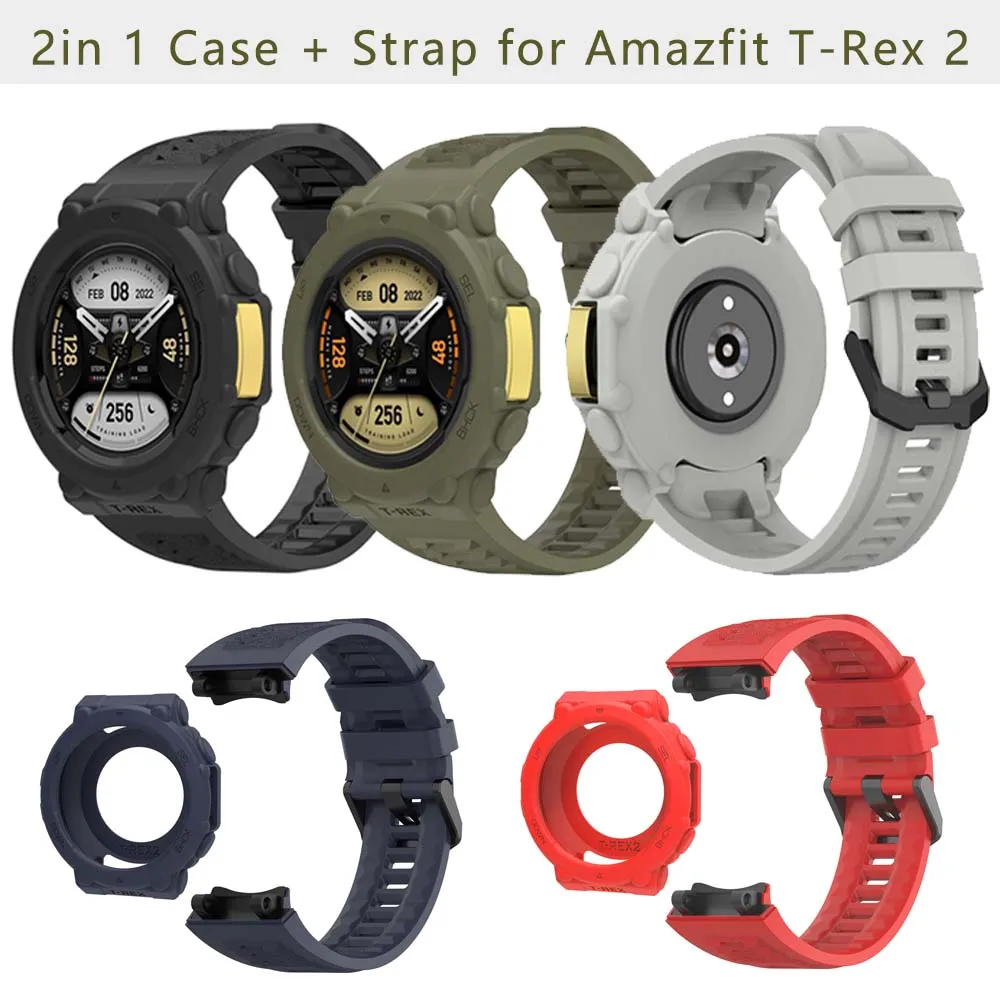 Versatile 2-in-1 Smartwatch Strap and Protective Case with Screen Cover