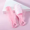 2Pcs/Set Baby Hairbrush Comb Portable Newborn Infant Toddlers Soft Hair Brush Head Massager Comb Set Baby Kid Hair Care Supplies 4