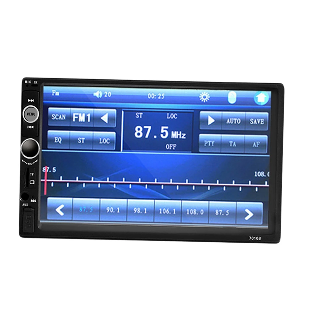 

7 Inch Din Car Radio Bluetooth MP5 MP4 Player with Rear View Camera Touchscreen FM TF AUX Mirror Link USB