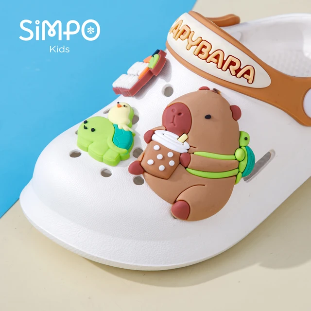 Kids Garden Clogs Shoes Boys & Girls Beach Sandal Kids Lightweight Breathable Cute Capybara Slip On Baby Slippers - Image 6