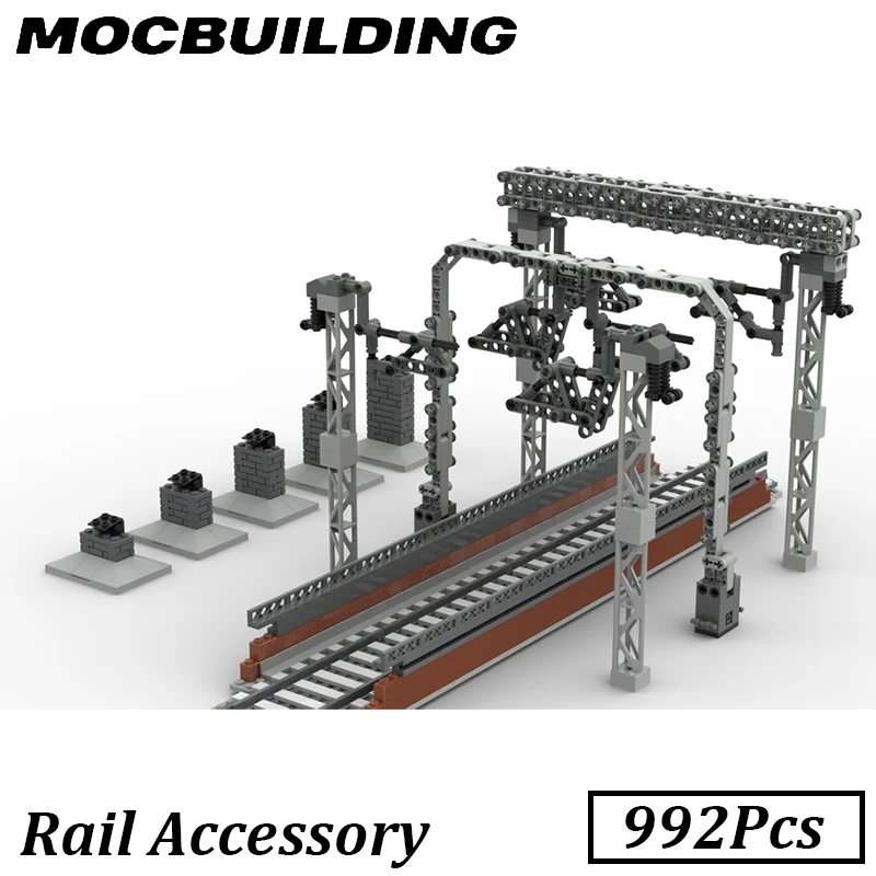 

Overpass Railway Stand Train Accessories MOC Building Block Display DIY Construction Brick Toy Gift Christmas Present