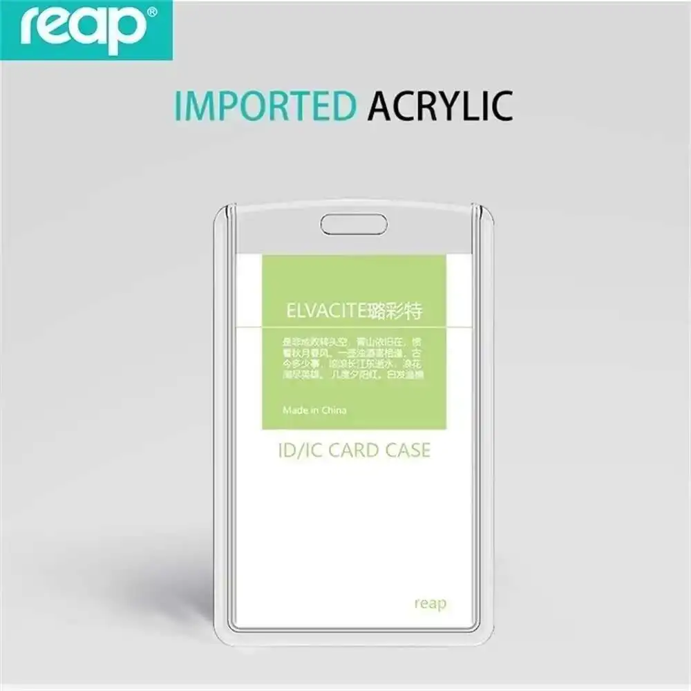 Acrylic Reap 7175 Transparent Badge Holder Crystal Card Bus Id Holders Plastic place card holders place cards floral card holders acrylic sign holders customize products acrylic guestbook signs acrylic photo frame vase