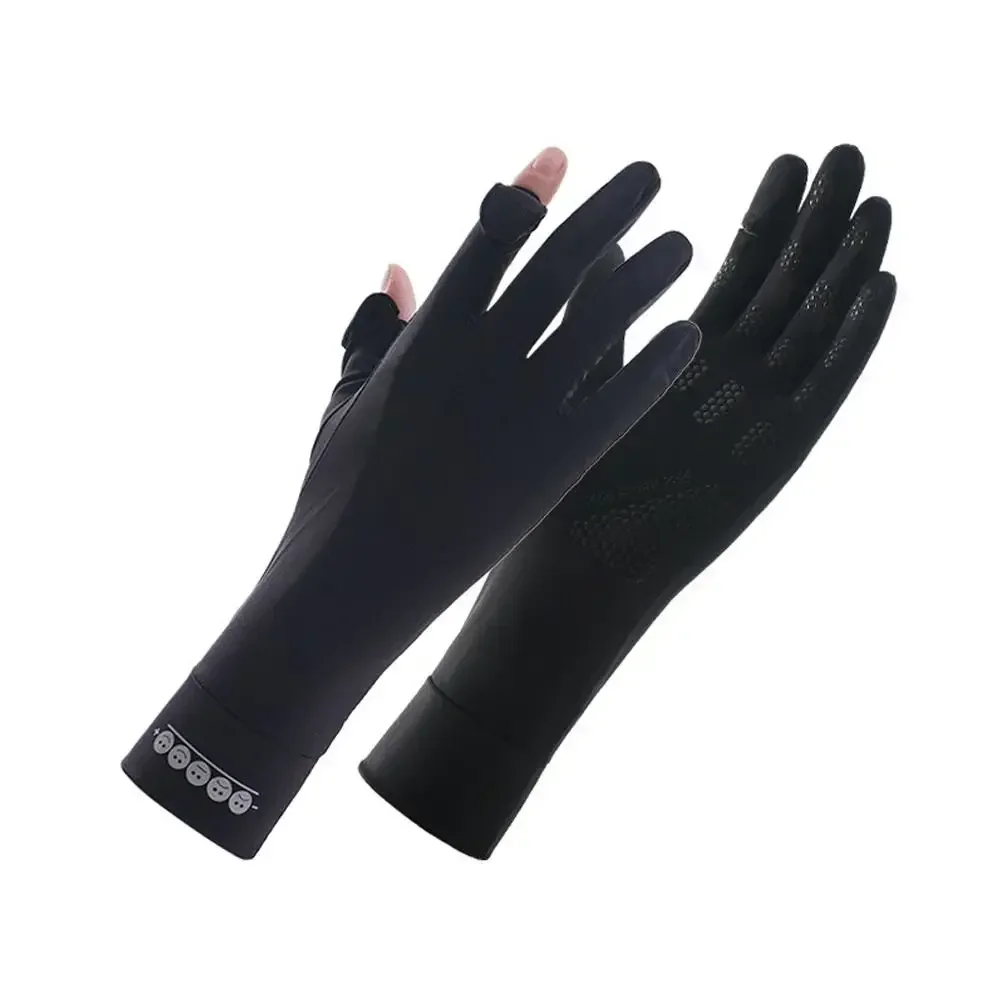 Long Sunscreen Gloves Fashion Thin Elastic Anti-UV Cycling Driving Gloves Women Girls
