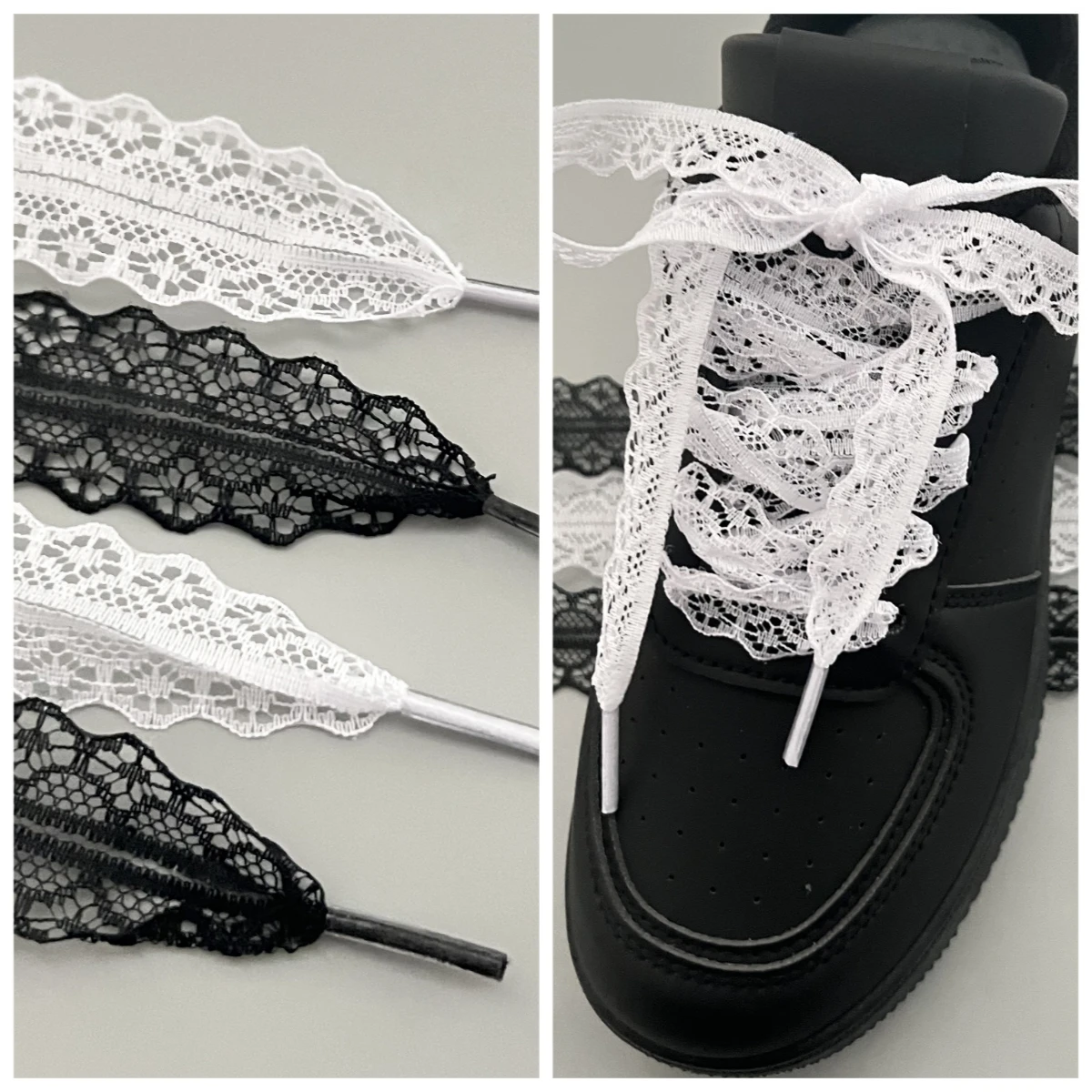 Hot Sale Lace Shoelaces for Women Casual Shoes 2.9CM Width Flat Shoelace for Sneakers Black White Shoe Laces Accessorices 5 Hot Sale Lace Shoelaces for Women Casual Shoes 2.9CM Width Flat Shoelace for Sneakers Black White Shoe Laces Accessorices 5