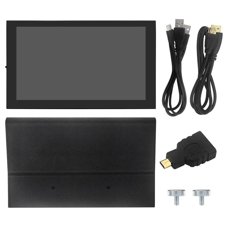 Compatível com Hdmi Tela Lcd com Suporte Case Mini Monitor Ips Touch Screen Raspberry pi Windows pc Display 1024x600 7 - Imagem 2