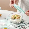 High Borosilicate Glass Lunch Bento Box Microwave Heatting Bento Box Snacks Fruit Sealed Insulation Box Square Lunch Picnic Box 1
