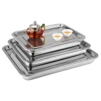 Thickened Stainless Steel Dense Hole Drain Tray Rectangle Frying Oil Filter Pan Fruit Vegetable Storage Dish Kitchen Accessories 1