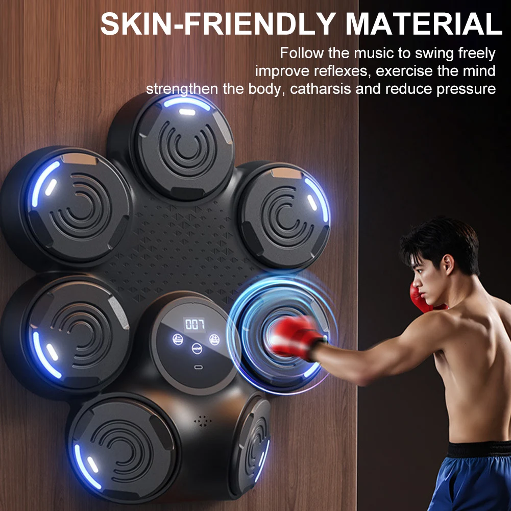 Music Boxing Machine Bluetooth Smart Training Equipment Wall Target for Adult Children music boxing toys