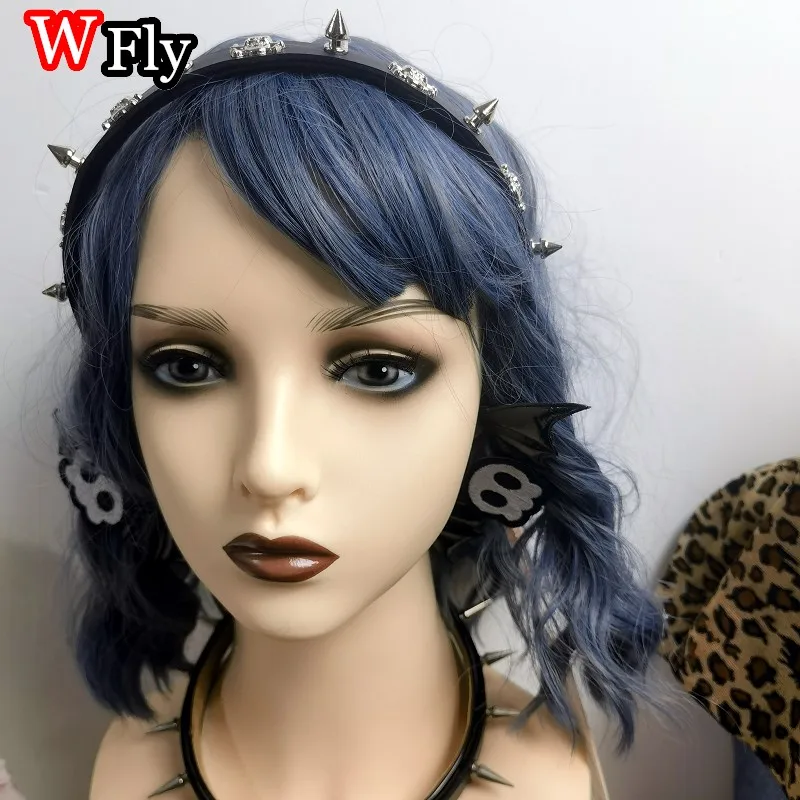Women Y2K girl Goth Harajuku hair band rivet hair hoop head