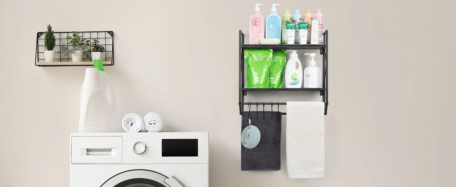 laundry organizer shelf for wall