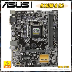 ASUS H110M-A D3 Motherboard with Intel H110 Chipset Built-in Graphics Chip Gigabit LAN Supports Core i7 i5 i3 Pentium Celeron