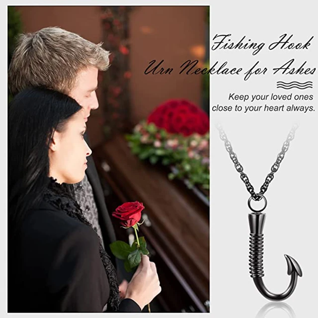 Fish Hook Cremation Jewelry For Ashes Memorial Necklace Made Stainless  Steel Urn Necklace Pendant Ashes Holder Memorial Jewelry - Necklace -  AliExpress