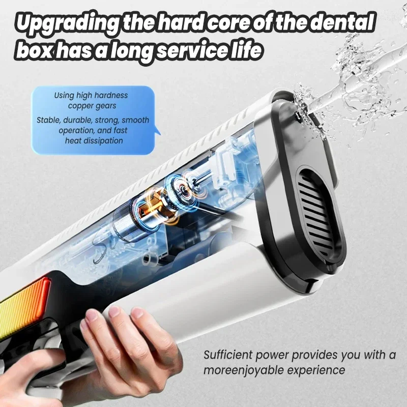 Super Electric Shooting Burst Water Gun Toys, Summer Swimming Pool High-Pressure Strong Automatic Water Absorption Toy For Boys
