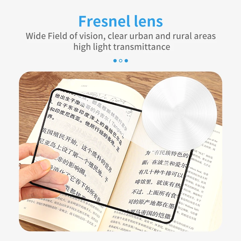 magnifying glass LUXIANZI PVC 10X Fresnel LENS Transparent Card For Elderly Reading Portable Ultra-Thin