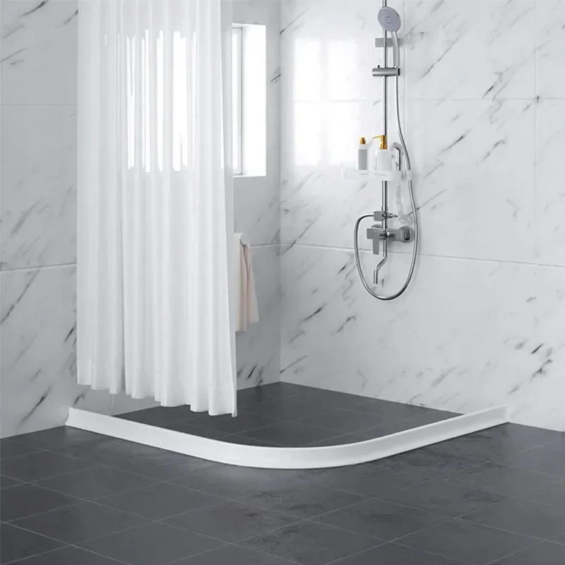 Bathroom water stopper 50mm Height Silicone Bathroom Water Stopper Blocker Shower Dam Dry And Wet Separation Flood Barrier Door Bottom Sealing Strip