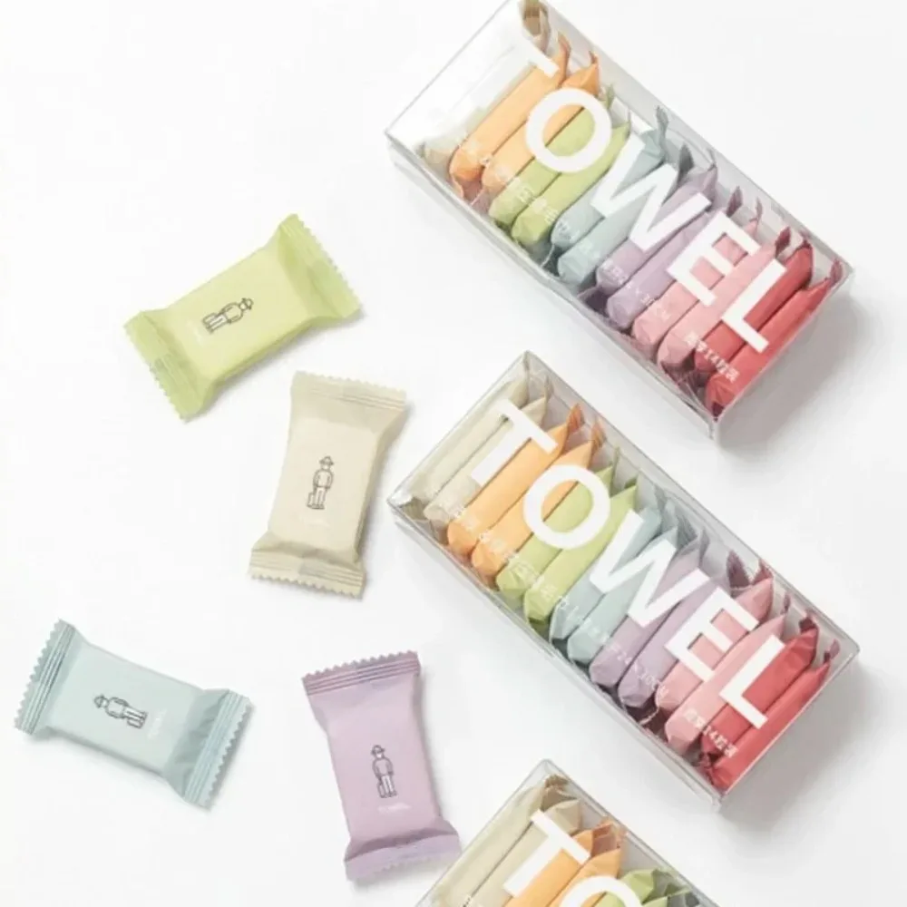 

7/14 Pieces Disposable Face Towel Compressed Portable Travel Non-woven Face Towel Travel Supplies For Home & Garden Towels Bath