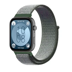 Premium Nylon Woven Sport Wristband - Smartwatch Strap Bracelet for Huawei Watch Fit 3 (Dark Olive)