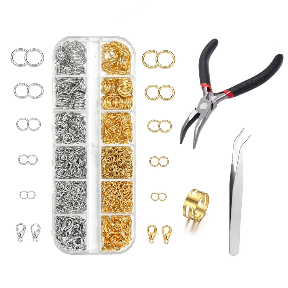 1Box Schmuck Befunde Kits Zink legierung offene Bieger inge Hummer verschlüsse für DIY Armband Halskette Kette Zubehör Herstellung Lieferungen – Detail 1