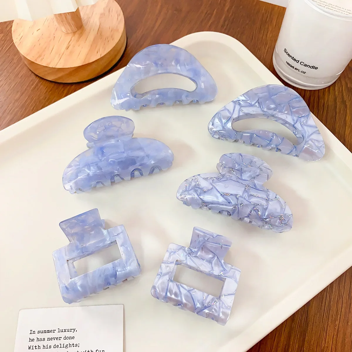 

Fashion Light Purple Large Hair Clips for Women Girls Hair Accessories Acrylic Hairpins Barrette Crab Hair Claws Clip Headwear