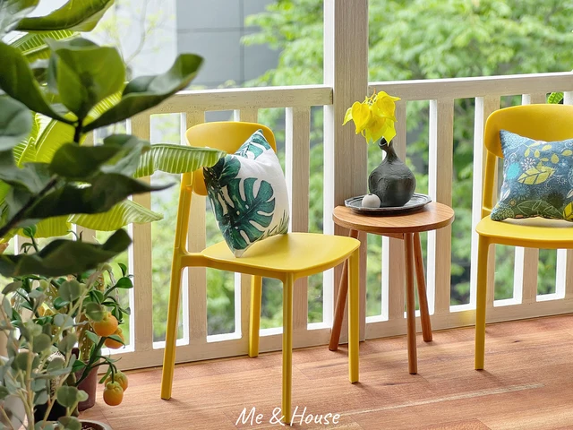 1/6 doll house model furniture accessories mini model Dining Chair（set of two chairs） 5