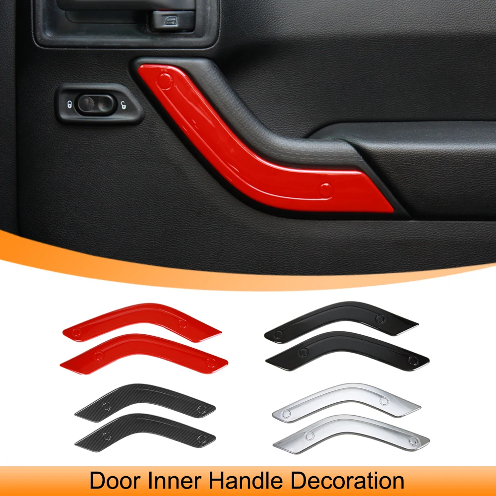 ジープ JEEP ラングラー JK ドアハンドル トリムカバー ドアハンドルプロテクションカバー ガーニッシュ ホワイト 5D 適用: ジープ⁄JEEP JK ハンドル カバー トリム 適用: 2007-2016 ジープ