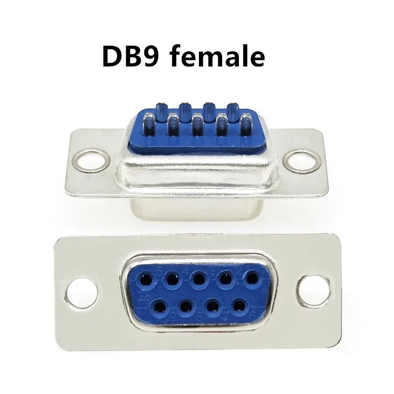 10 Pz Rs232 Db9 Connettore Seriale Vga 9 Pin Femmina 2 File Spina A Saldare Tipo D-Sub Connettore Presa Maschio