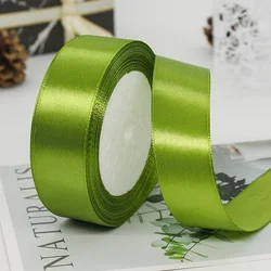 25 - Yard Satin Ribbon for Gift Wrapping and Crafting (Army Green)