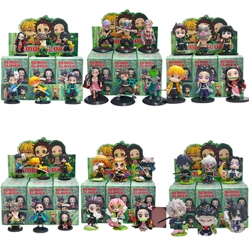 Demon Slayer Tanjiro Kamado Nezuko anime cartoon figure blind box creative personalized statue model ornament surprise gift box
