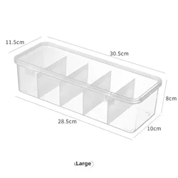 Transparent Data Cable and Card Organizer Box with Dustproof Lid (Large)
