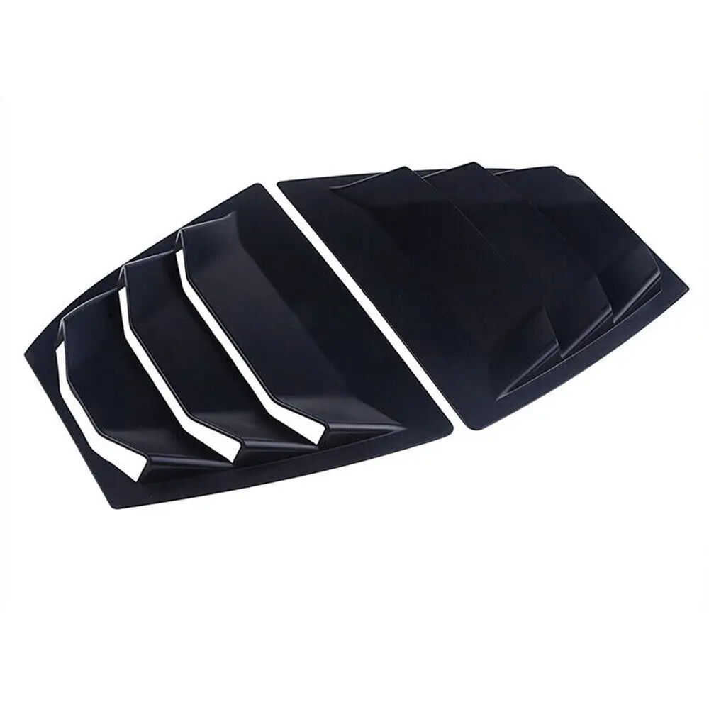 Car Rear Window Cover Louver Side Shutter Trim Sticker Vent Scoop ABS Carbon Fiber Accessories For Mazda 3 Axela 2014-