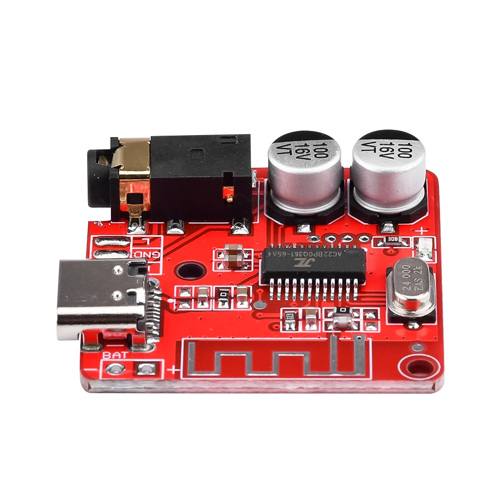 Bluetooth Audio Receiver Board BT 5.1 MP3 Lossless Decoder Type-C Stereo Music Module 3.5mm Audio Output Amplifier Module