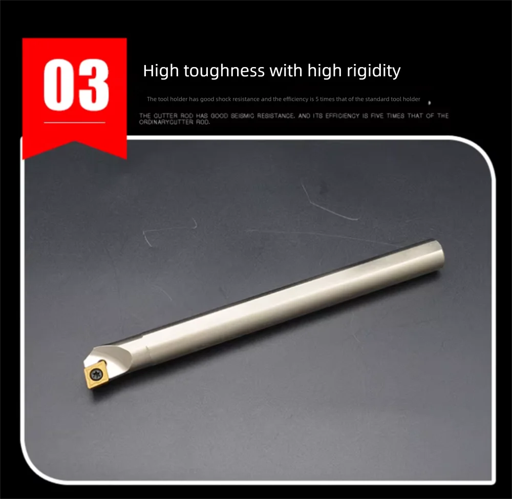 95 ° Mini-Drehmaschinen-Werkzeughalter für Metall 7-32mm SCLCL/SCLCR06 SCLCR09 SCLCR12 CNC-Halterung für CCMT-Einsätze, Lochbohrstange – Detail 6