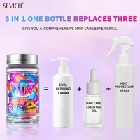 Capsules de Vitamine pour Cheveux Mélangés, Soin Capillaire Réparateur, Maltraité, Frisé, Soyeux, Hydratant, Lissant, Nourrissant, 40 Pièces 3