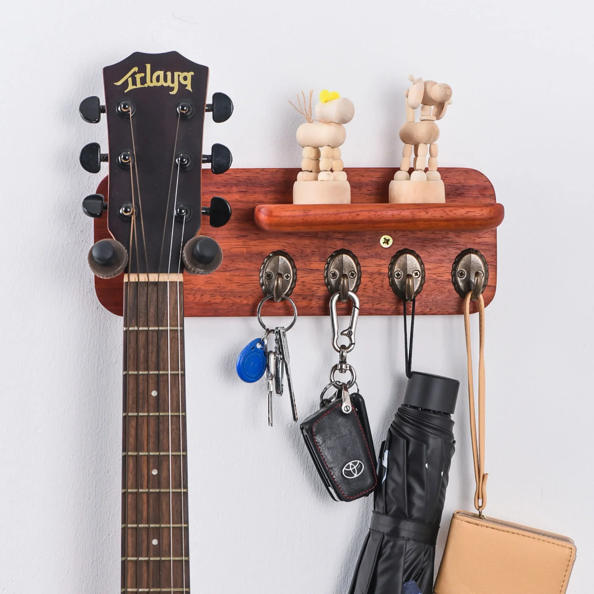 Wooden Guitar Holder for Wall