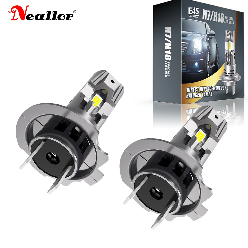 Ampoule H7 LED COB / Voiture / Moto / Scooter (Set 2 pièces) - CANbus / Wit  Brillant