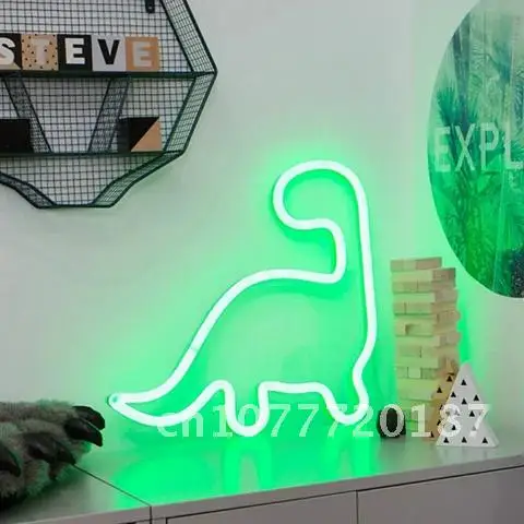 

Neon Sign Dinosaur LED Lights Colorful Wall Hanging Decoration Night Lamp Bedroom On/Off Lamp Wall Lamp