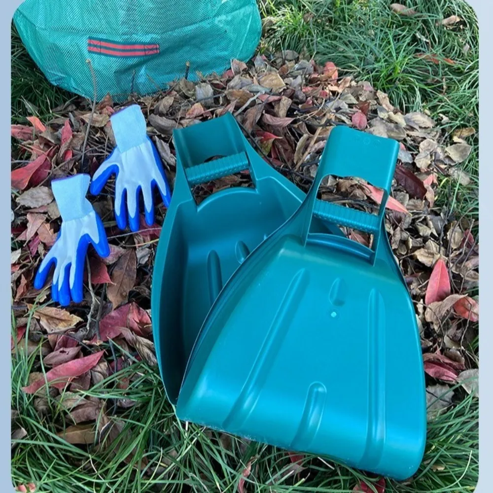 Portable Leaf Hand Rakes Rubbish Pick Up Grabber Leaf Grabs Scoops Gather Leaves Hand Held Collector for Garden Cleaning