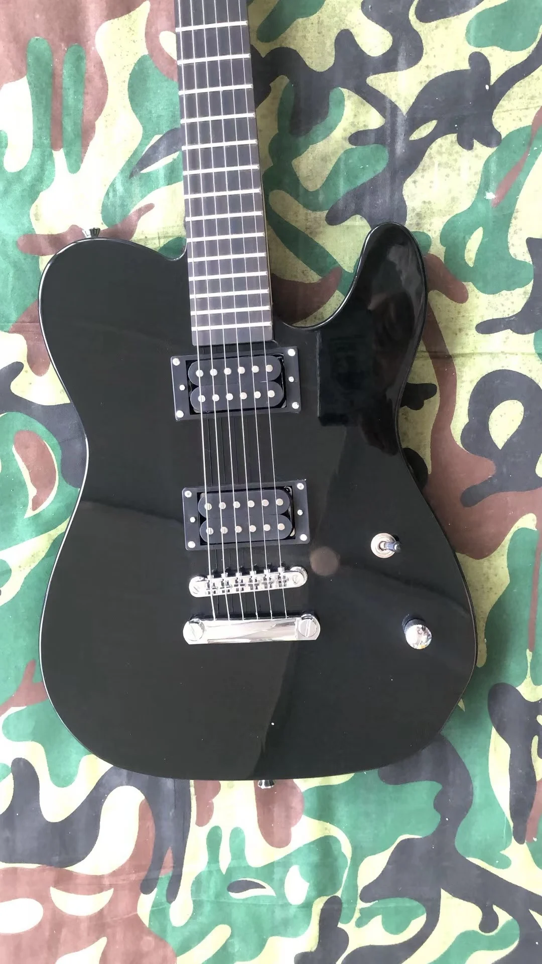 Custom 6 Strings Tele Electric Guitar Basswood Body Humbucker Pickup