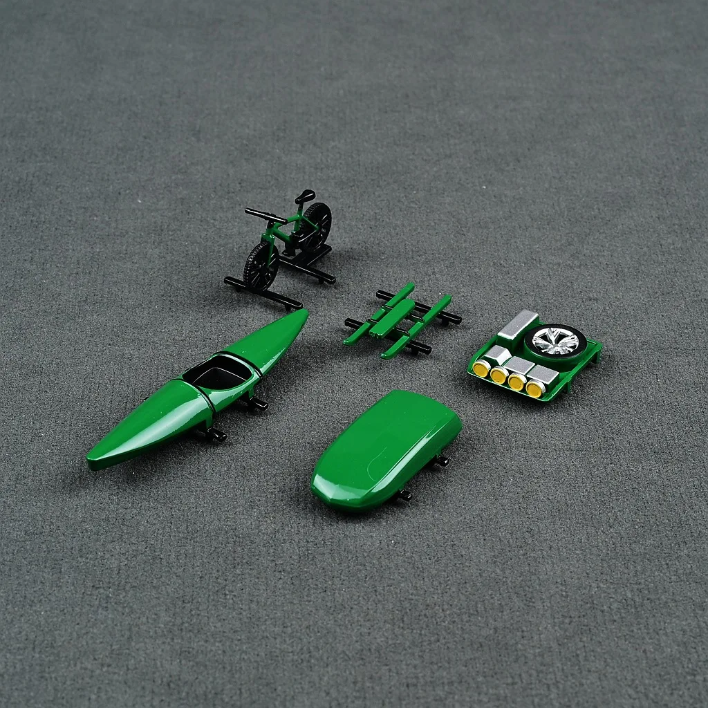 CM 1/64  Model Car Plastic Roof Accessories Toys Travel off-road Series with 1:64 Scale Bicycle, Kayak Model Kit (Without Cars) 3