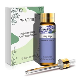PHATOIL Aromatic Essential Oil Blend: Sandalwood & Lemon Infusion - 10ml for Diffuser and DIY Projects (Clary Sage)