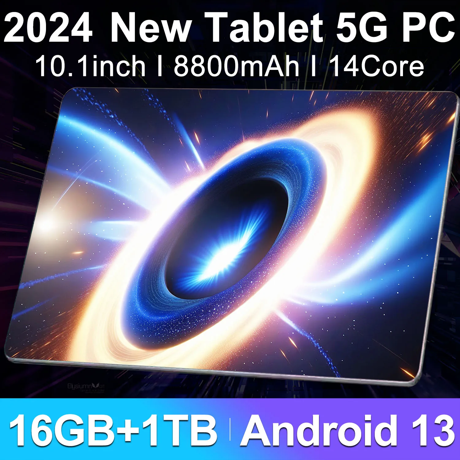 2024 Tablet Android 8800 Mah Versione Globale 16Gb + 1Tb Nuova Rete 10.1 Pollici 14 Core Android 13.0 Mtk6797 Tablet Wifi
