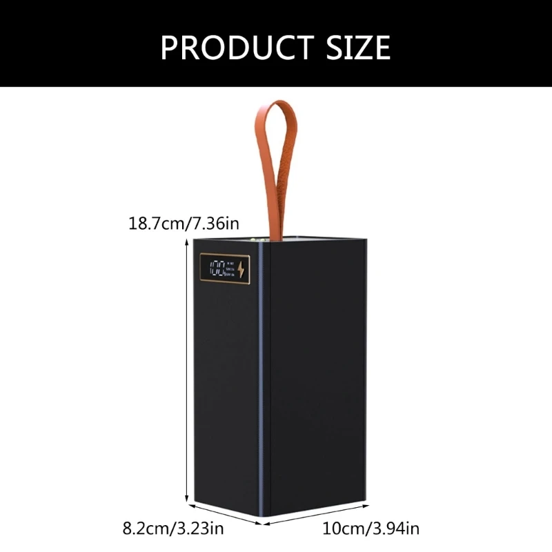 Portable 18650 Battery Power Bank Box With Digital Display For 40x18650 Battery Charging Outer Case For Mobile Charging