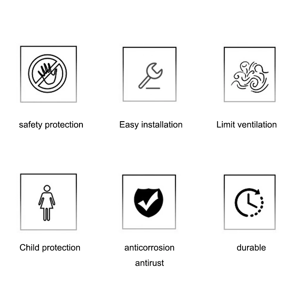 Window Security Locks Self Adhesive Window Frame Safety Chain Lock No Drilling Adjustable for UPVC Wooden Sliding Window