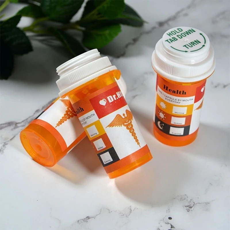 Compact 50ML Push-Down & Turn Plastic Storage Jar