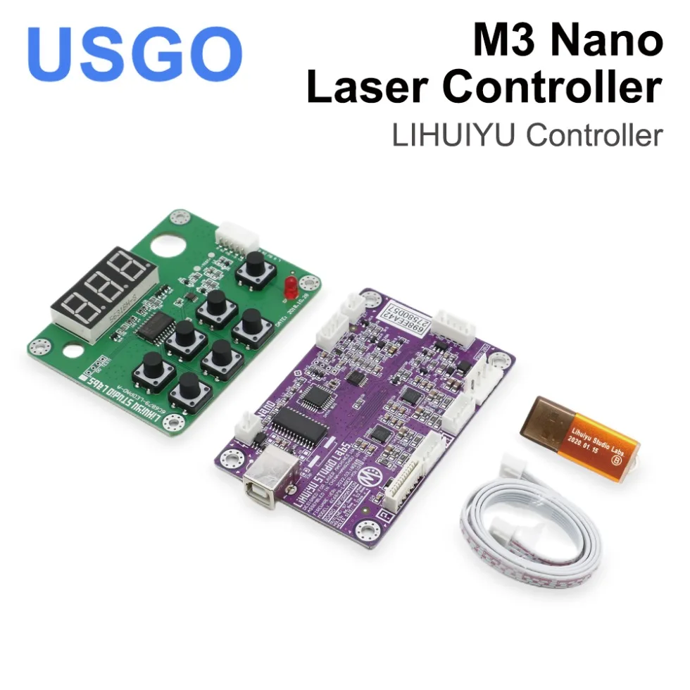 USGO LIHUIYU Laser M3 Nano Controller Motherboard + panel + dongle B ...
