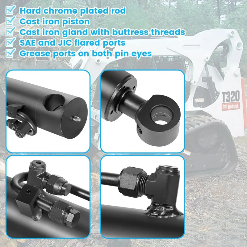 Hydraulic Bucket Tilt Cylinder #7208419 Fits for Bobcat Skid Steer Loaders A300 S220 S250 S300 S330 T250 T300 T320
